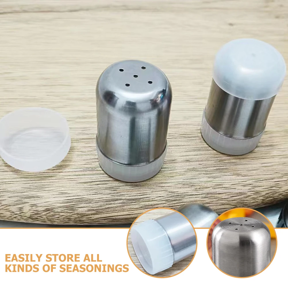 

Stainless Steel Seasoning Bottle Metal Spice Jars Gravy Shaker Kitchen Dispenser Pepper Storage Bottles