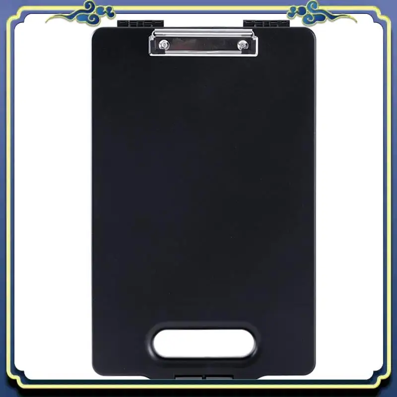 Portable A4 Plastic Storage Clipboard File Box Case Document File Folders Clipboard Portable Clipboard Storage Case