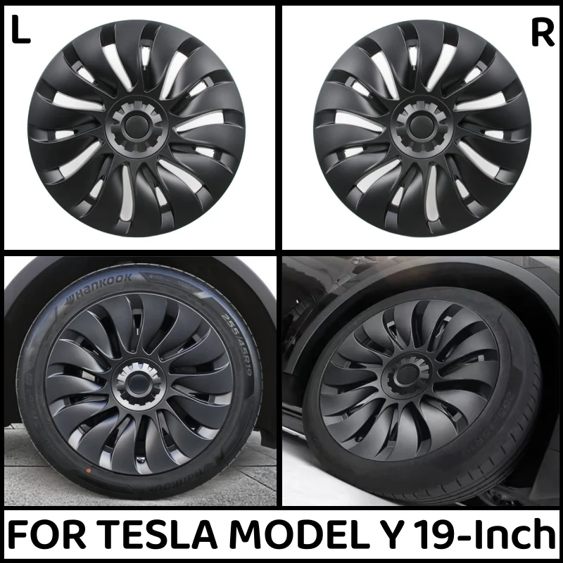 

4PCS HubCap 19 Inch Wheel Caps Automobile Performance Replacement Hub Cap Full Rim Cover Accessories For Tesla Model Y 2019-2024