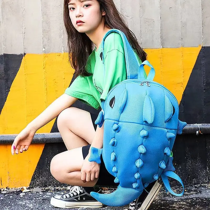 Cartoon Creative Funny Dinosaur Monster Doll Travel Casual Backpack