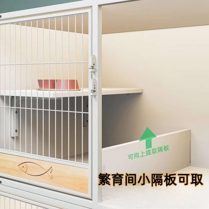 Three-door breeding cat cage Two-layer, three-layer multi-layer cat villa Large spacecabinet Solid wood  cage Foster