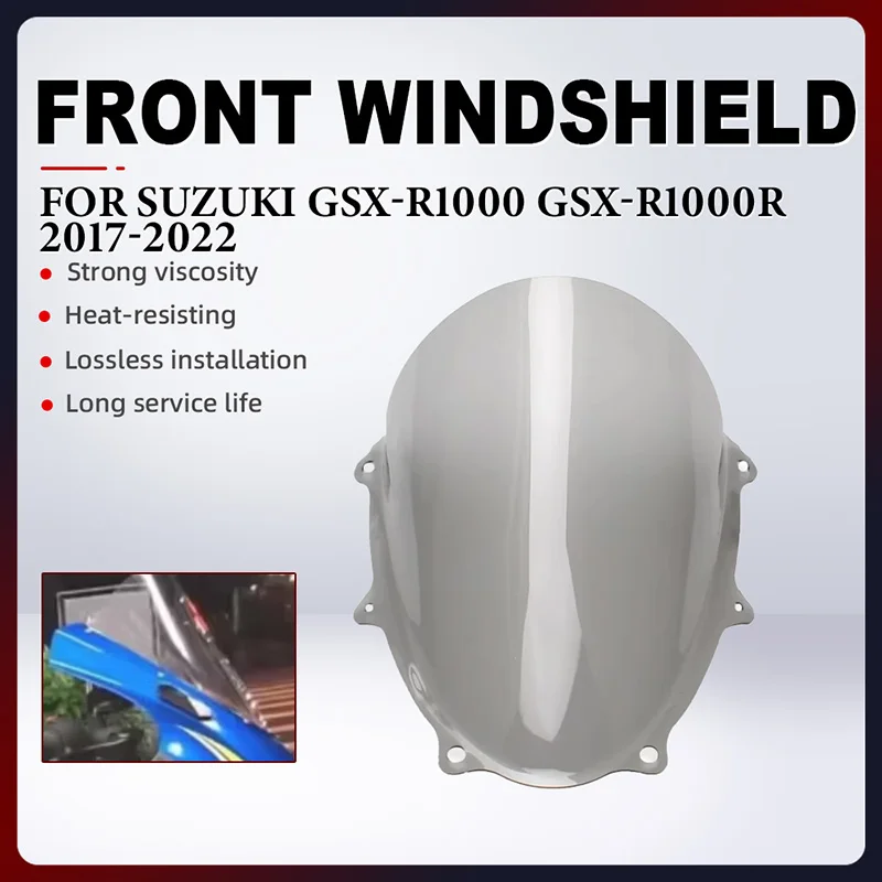 Motorcycle Fairing Front Windshield For SUZUKI GSX-R1000 GSX-R1000R GSXR1000 GSXR1000R K17 2017-2022 Wind deflector Windscreen