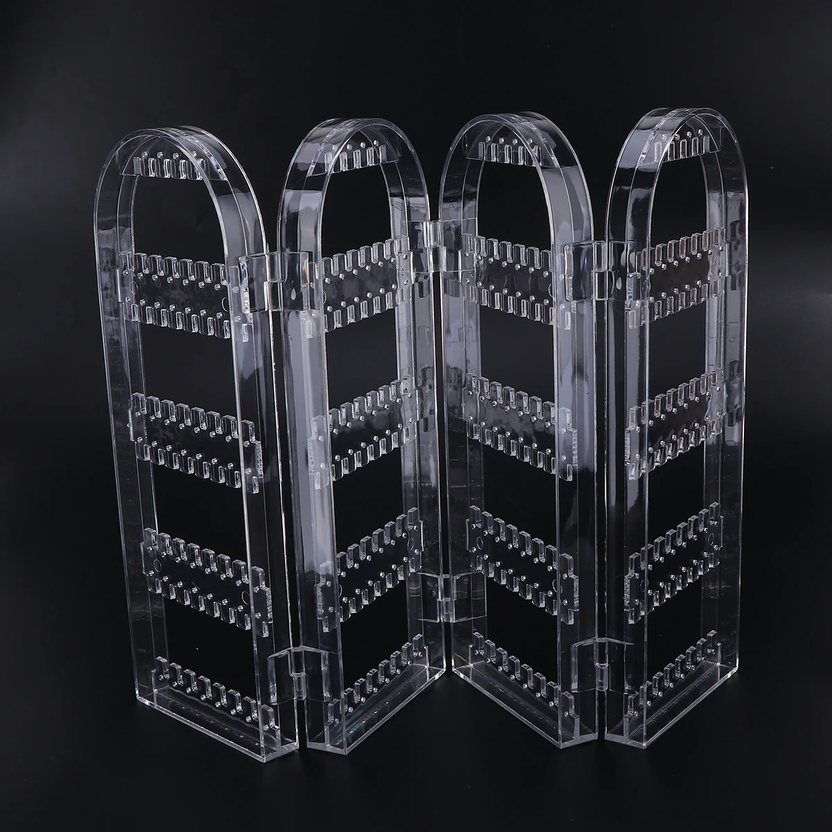Tür Typ Bildschirm Rack Ohrring Halter Schmuck Ständer Organizer Faltbare Acryl Durchbohrte Ohrringe Display Langlebig Langlebig
