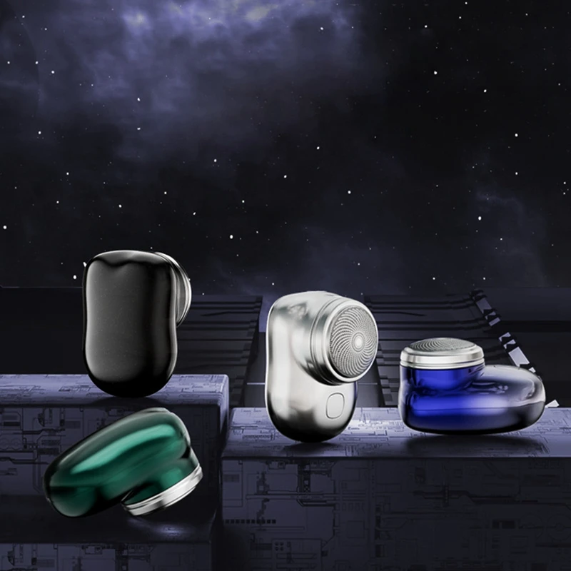 Лучшие предложения Мини-электробритва для мужчин Портативная дорожная электробритва Моющийся триммер для бороды USB Перезаряжаемая бритва для лица и бороды