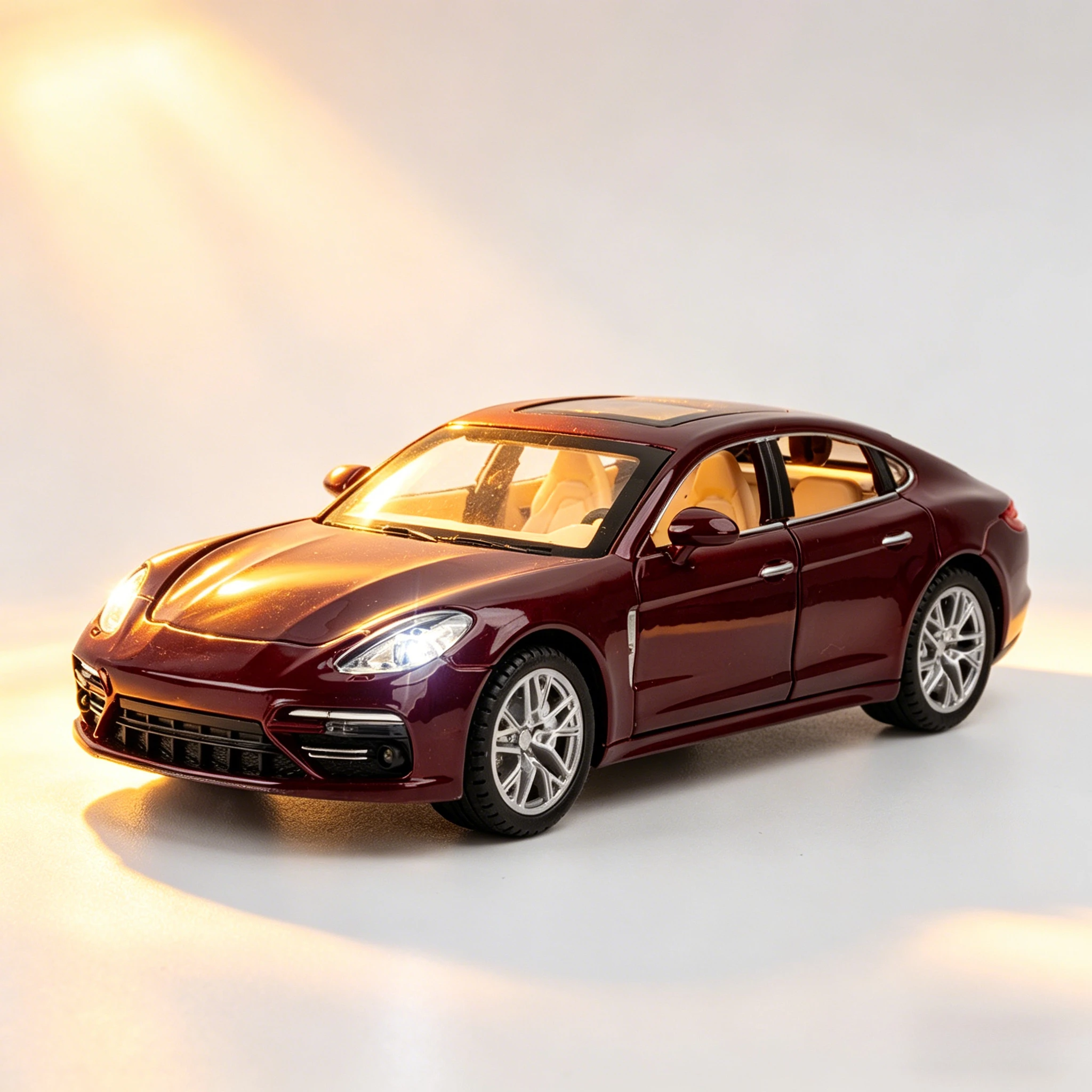

1:24 Scale Panamera Sports car Simulation Diecast Metal Alloy Model car Sound and Light Pull Back Collection Kids Toy Gifts