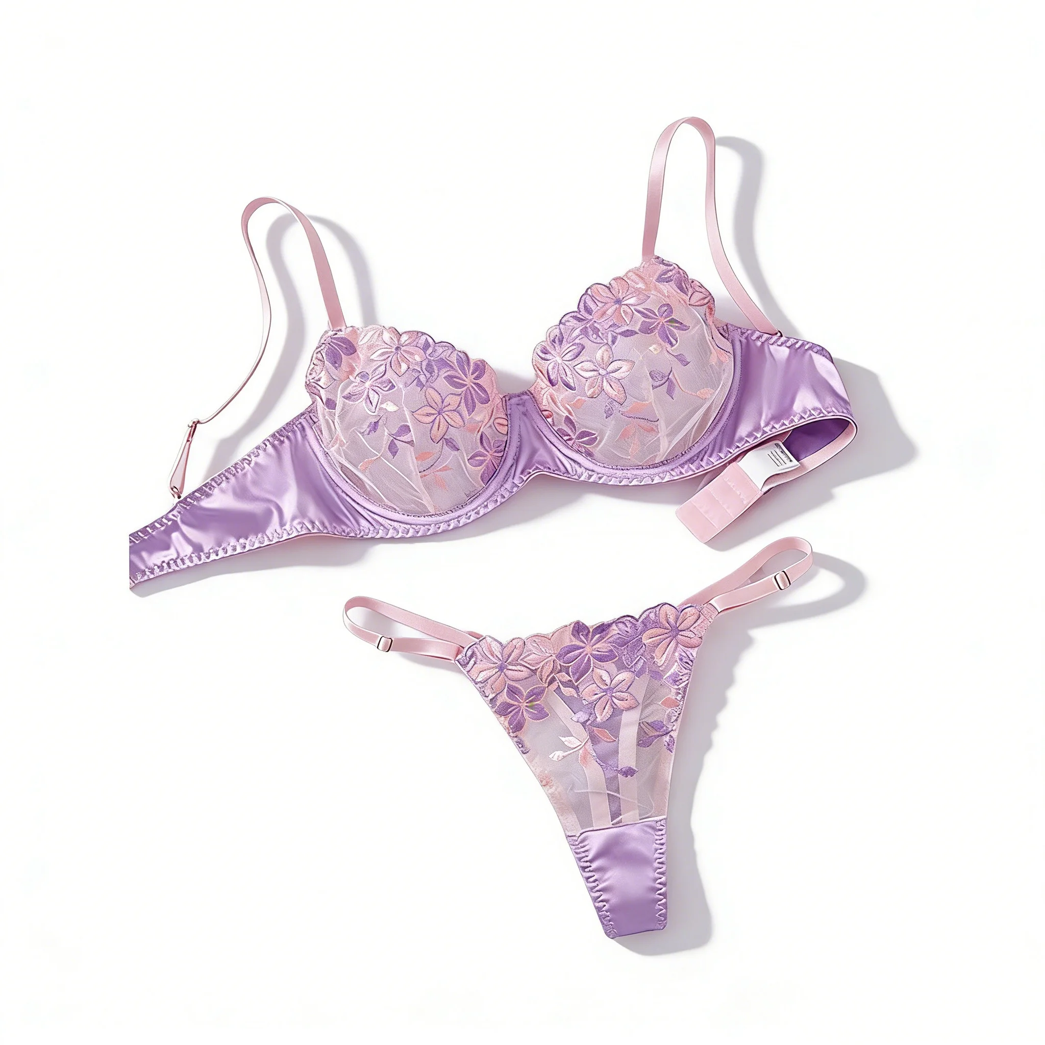 

The temptation of Valentine's Eve light purple Danube group ladies sexy lingerie bra women's suit