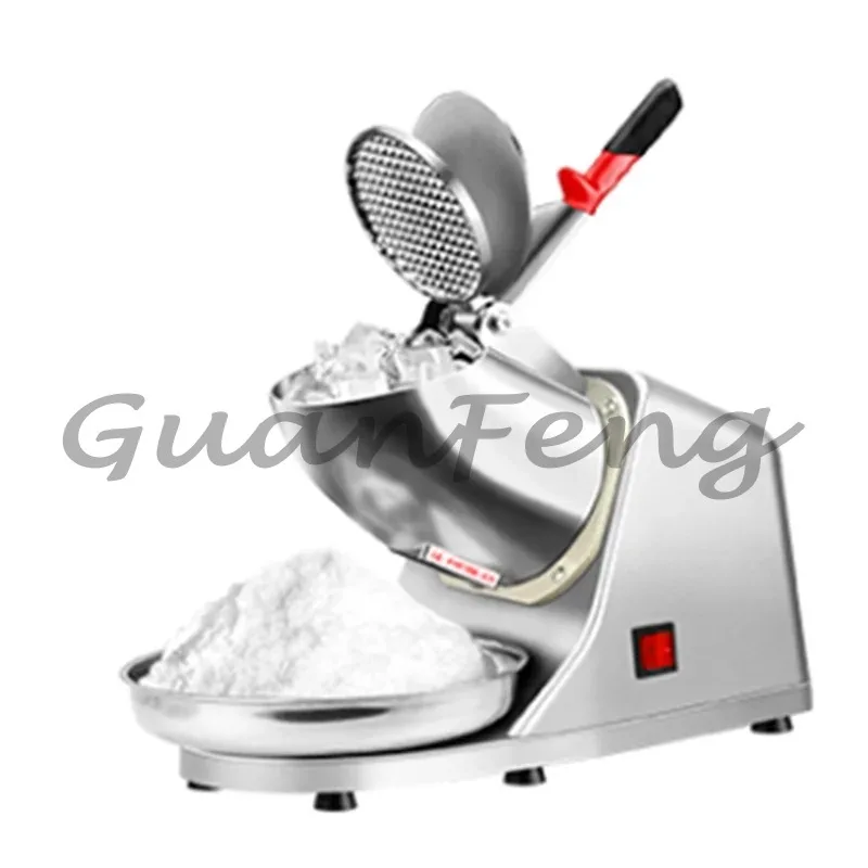 Automatic Shaved Ice Maker, Commercial Small Ice Crusher Slush Machine for Milk Tea Shop Stall & Household