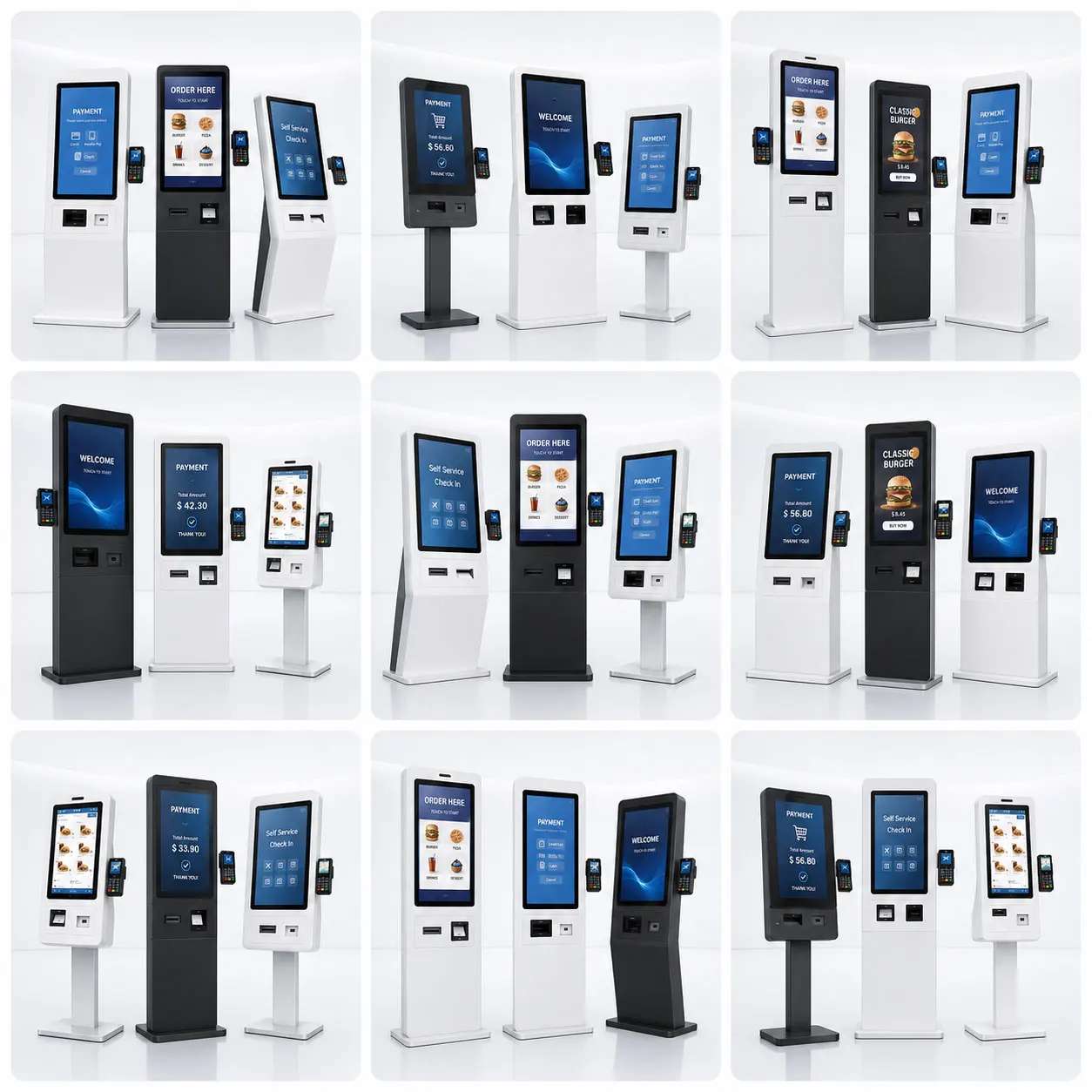 Fast Food Kiosks Self-ordering Kiosk Bill Payment Food Order Terminal Self Service Ordering Machine Kiosk for Chain Restaurants