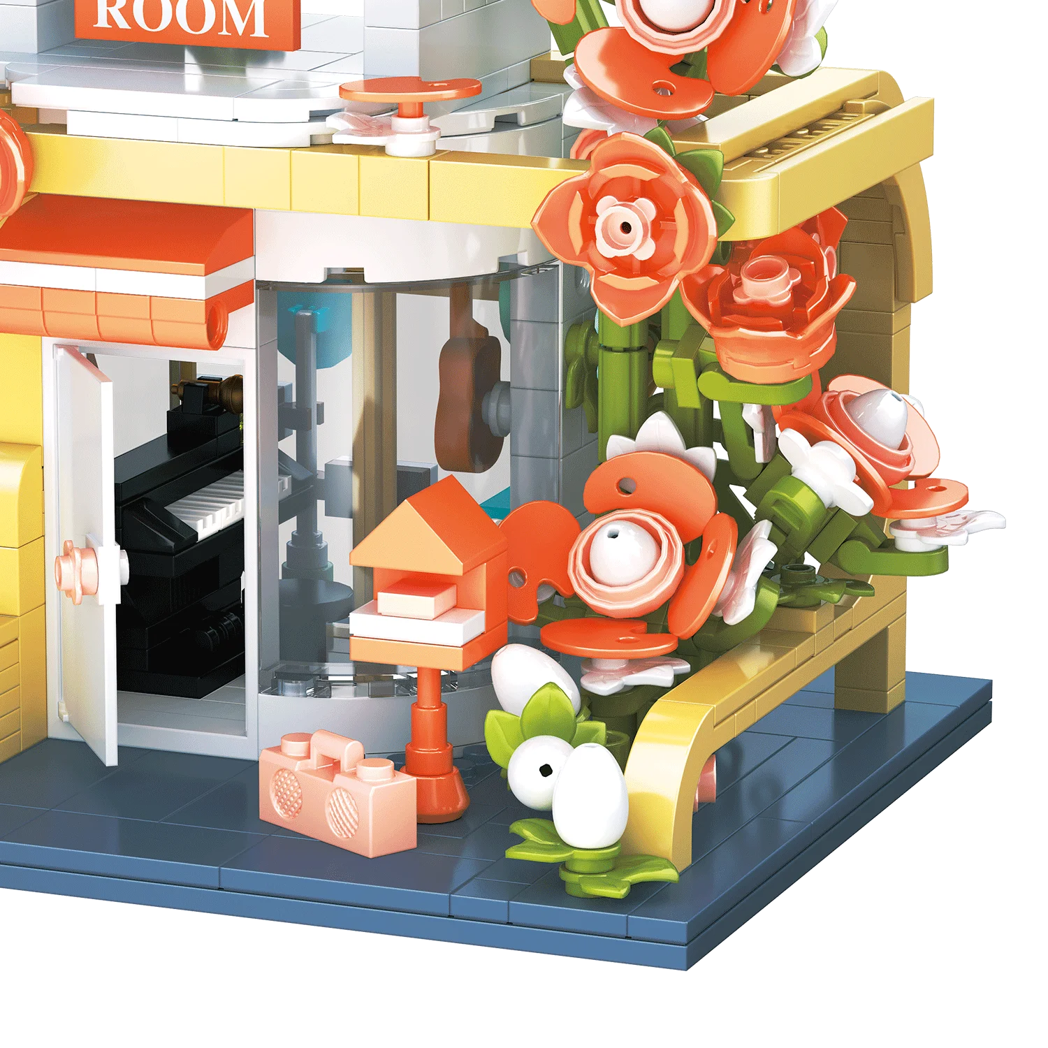 Mini Block City Street View Building Blocks Flower Shop Architecture Music Room Dance Studio Art Museum Toy Creative Gifts Girls