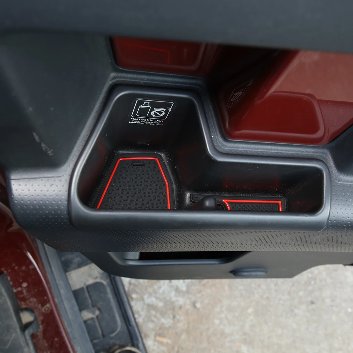 For Toyota FJ Cruiser 07-21 Car Front Back Door Slot Pad Mat Cup Holders Mats Armrest Storage dashboard Box Pad Car  Accessories