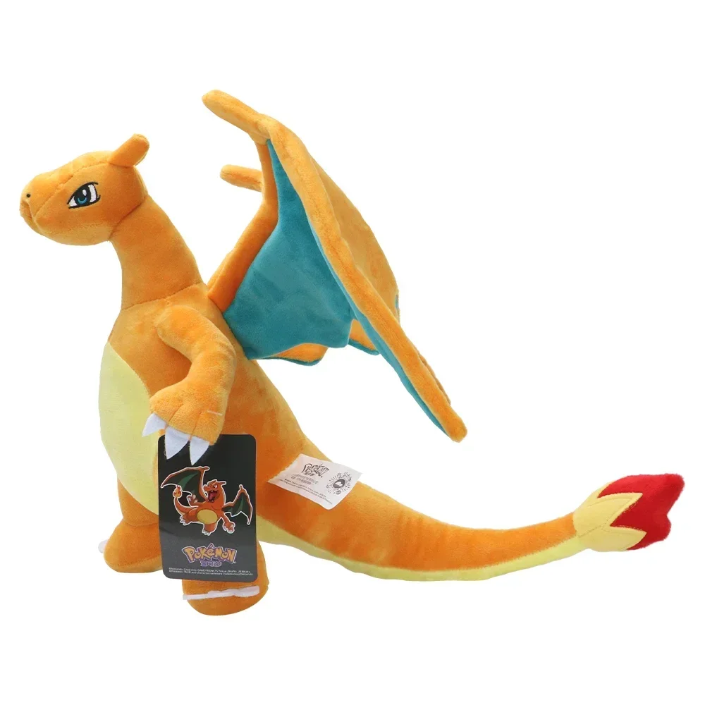 Peluche Charizard lucido peluche, gioco da collezione, peluche morbidi per regalo, simpatico personaggio dei cartoni animati da 12 pollici