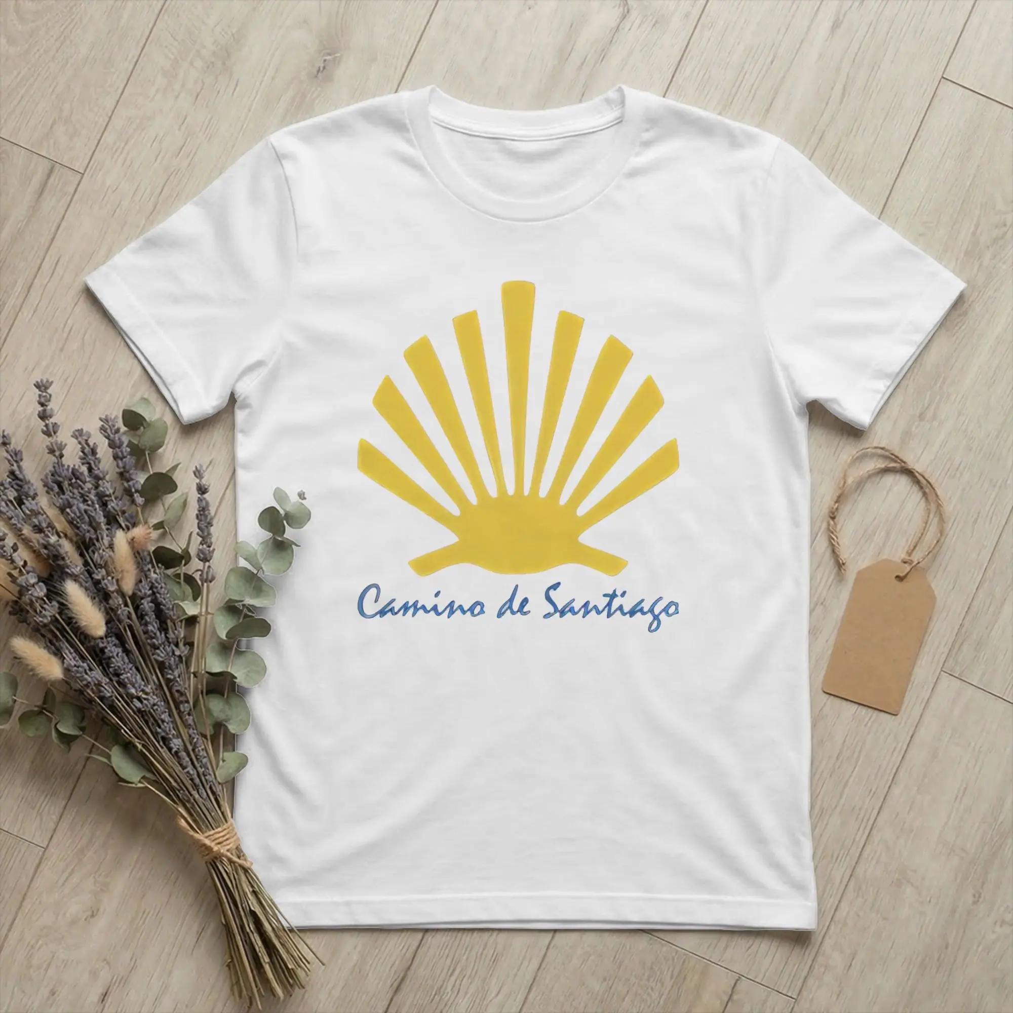 Men Camino de Santiago Way of St. James T Shirts Buen Camino Cotton Tops Hipster Short Sleeve Crewneck Tees Classic T-Shirts