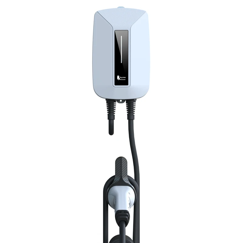 Feyree EVSE Wallbox EV-Ladegerät Typ2-Stecker 32A 7KW IEC62196-2 Steckdose 1 Phase 5m Kabel Wandmontage-Ladestation für Elektroauto