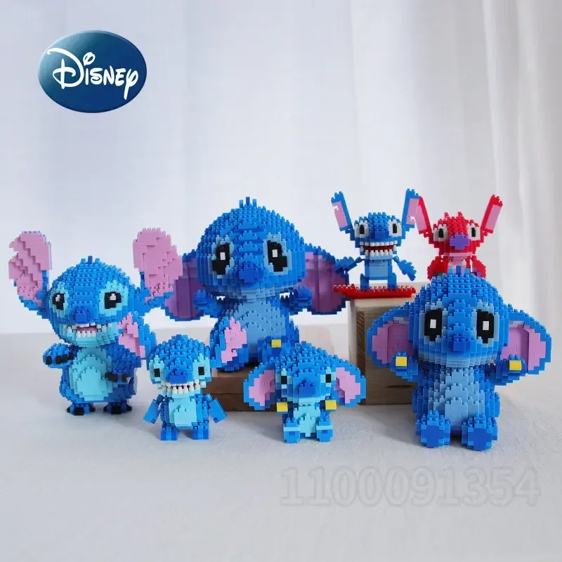 Disney\'s New Stitch Building Block Cartoon Puzzle puzzle Assembled Building Block 3D Toy Creation DIY Children\'s Toy Birthday Gi