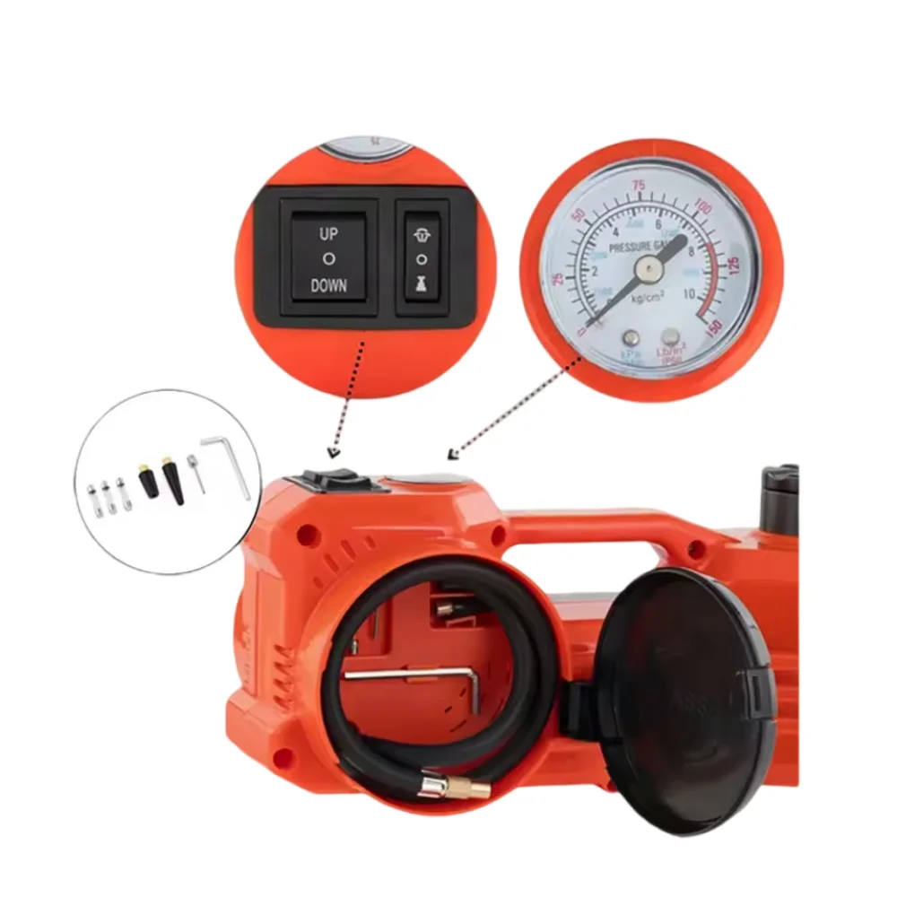 12V Vehicle Electric Hydraulic Jack, 235-530mm, 5t Lifting Capacity, Multi-function, Tire Changing Tool, Home and Outdoor Use