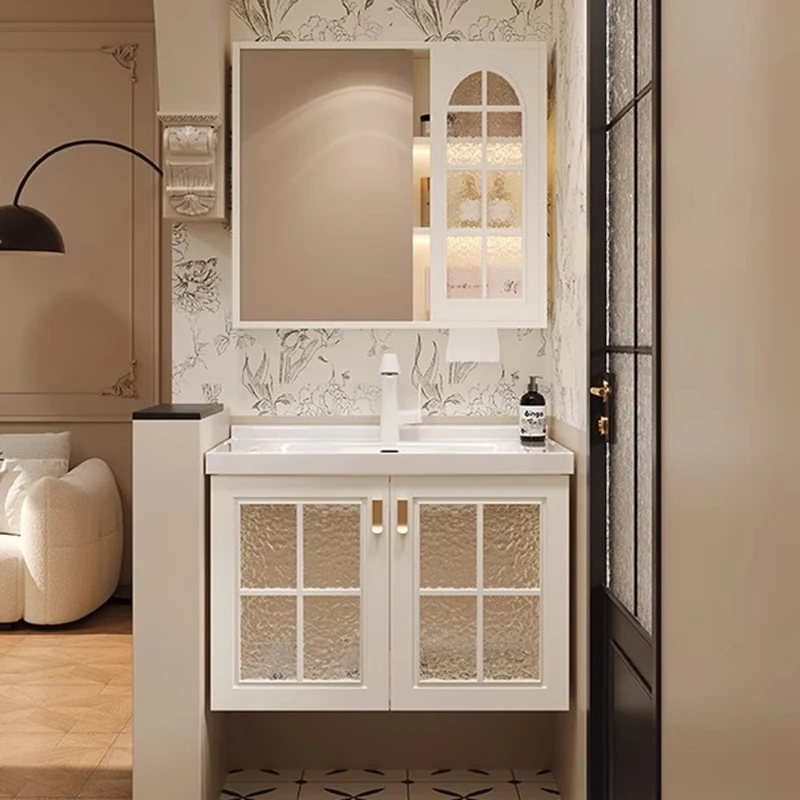 

Organizer Mirror Cupboard Storage Shelves Accessories Wall Toilet Display Bathroom Cabinet Luxury Gabinete Trendy Furniture