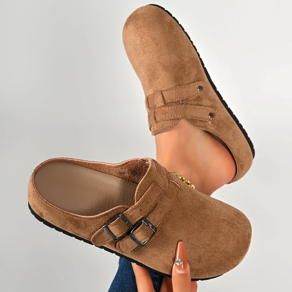 2025 Women Retro New Flat Shoes Non Slip Slippers Casual Outdoor Baotou Slippers Lightweight Comfortable Sandals Slides Women
