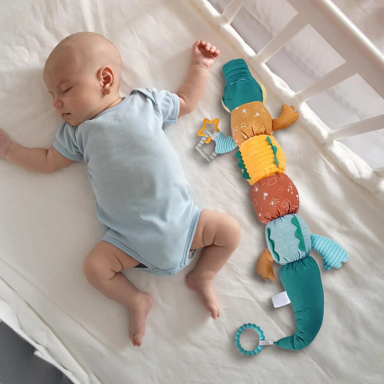 Jouets musicaux pour tout-petits, animaux Crocodile en peluche, hochet froissé, jouets de dentition pour filles et garçons, anniversaires d'intérieur pour la maison