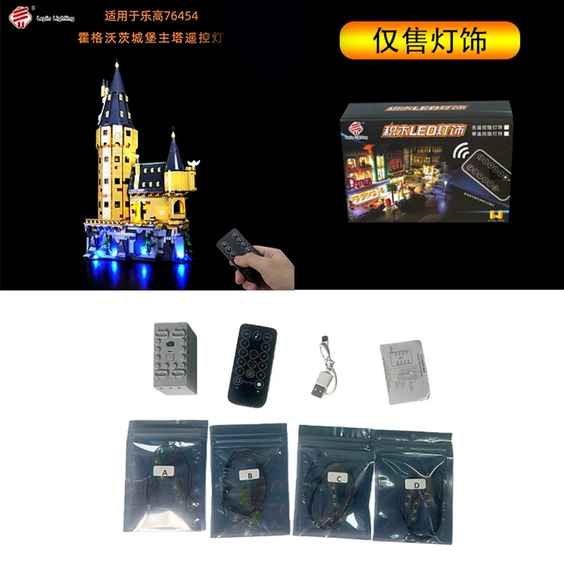 Maßgeschneidertes Premium-DIY-LED-Beleuchtungsset für Lego 76454 (nur LED-Licht, ohne Blöcke Modell). Hervorheben Sie Ihre Lieblingsgebäude