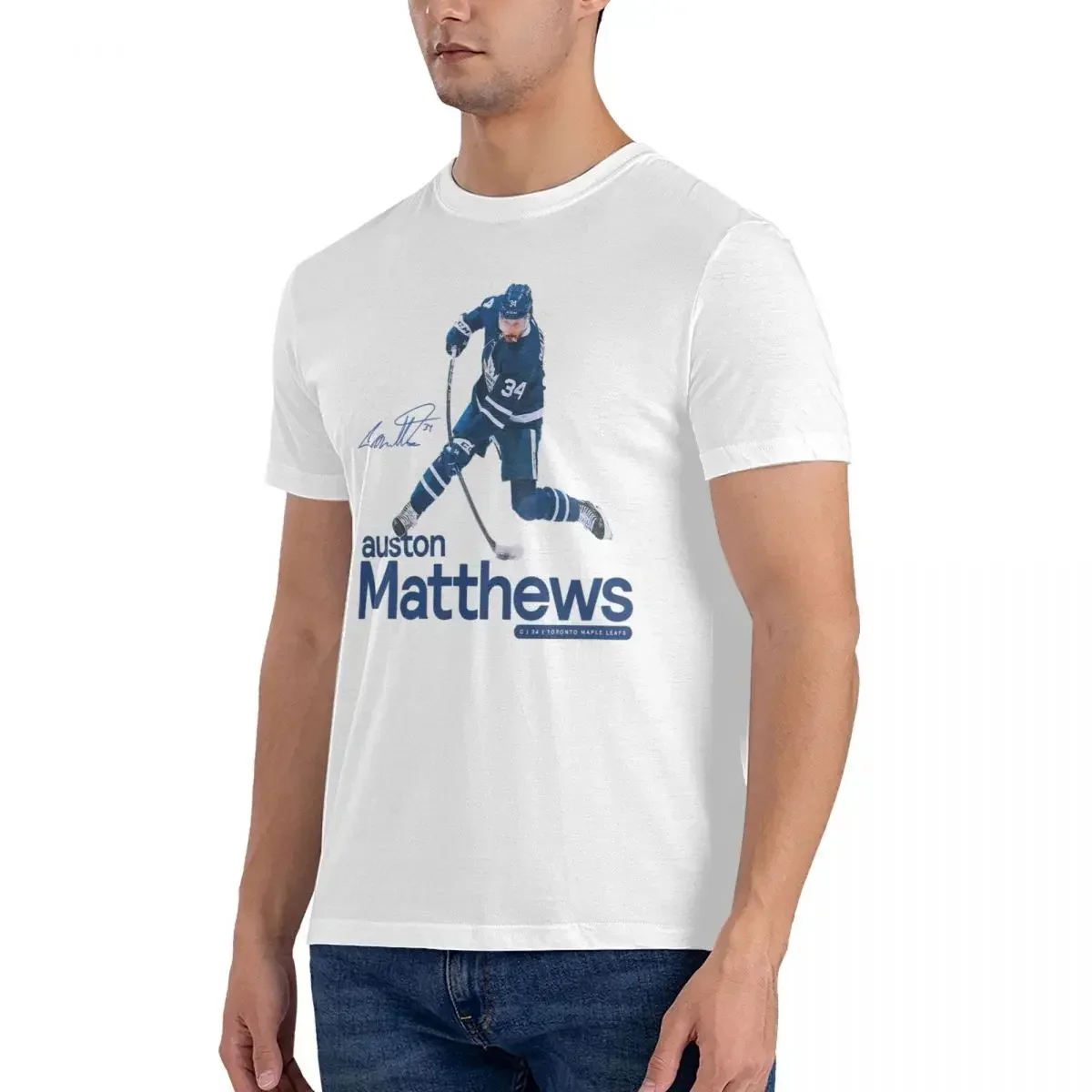 Mens clothing Auston Matthews T-shirt Men Fashion Oversized T Shirt Men crew Neck Summer Shirts Tops S-6XL