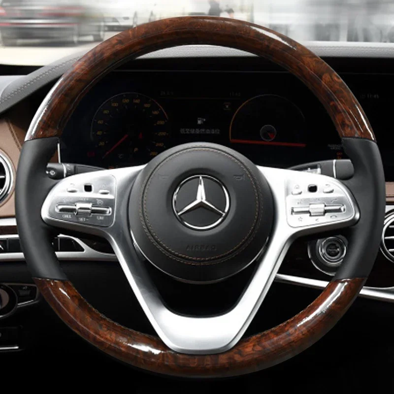 Hand Stitched high quality suede non-slip Car Steering Wheel CoverFor New Mercedes-Benz S320L S350 GLS400 car Interior