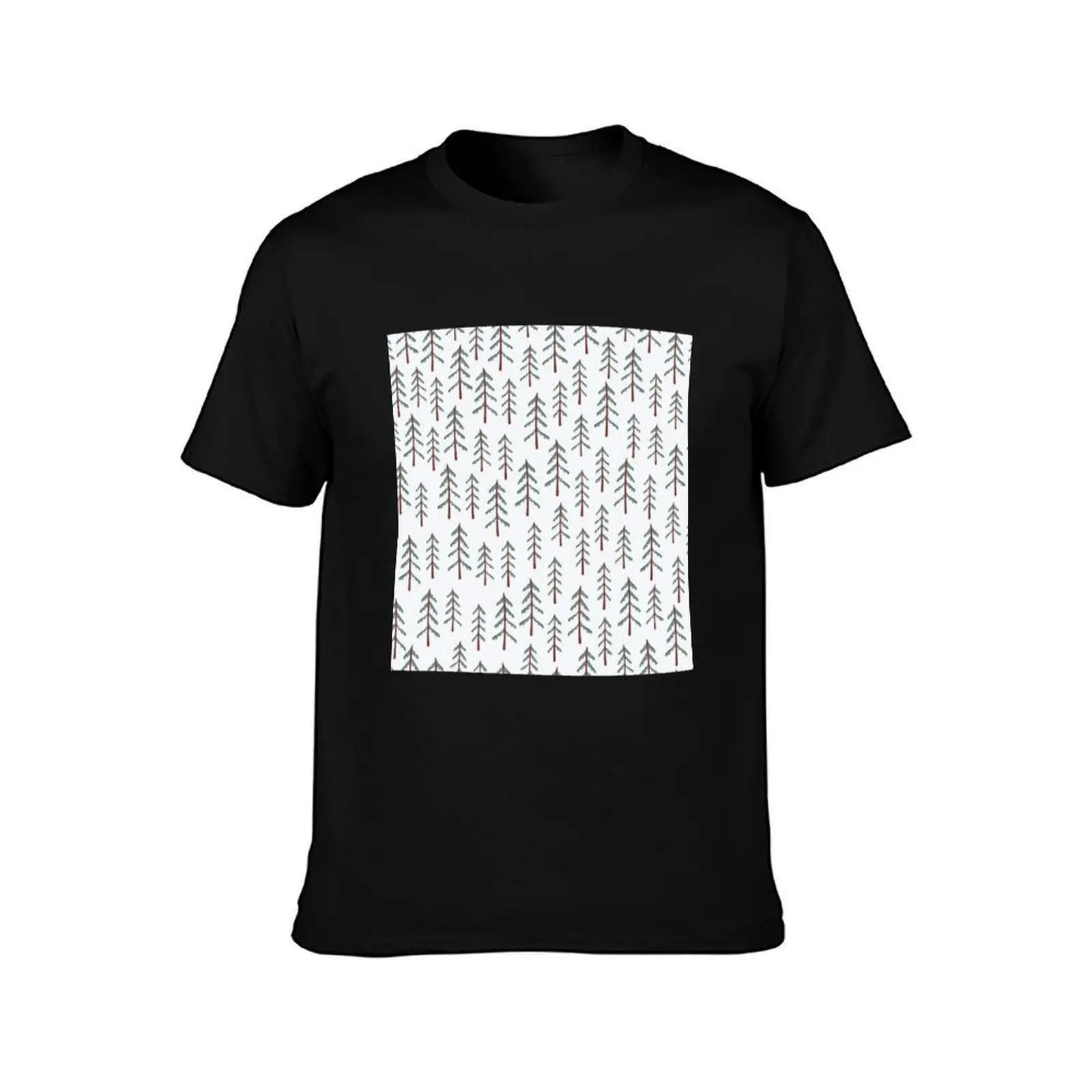 Fir tree doodle wood T-Shirt Holiday Vacation Tee Shirt T-Shirt