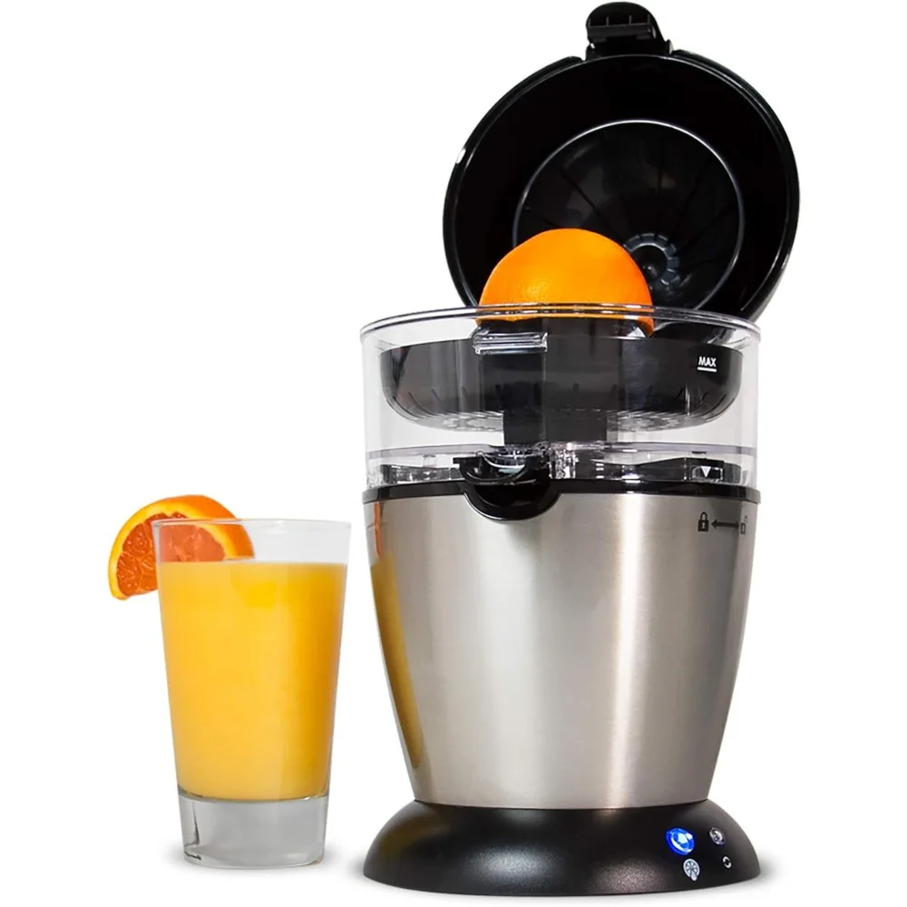 

HAOYUNMA Hands Free Electric Citrus 1-Button Machine, Orange Lime Grapefruit Lemon Squeezer, Easy To Clean Orange