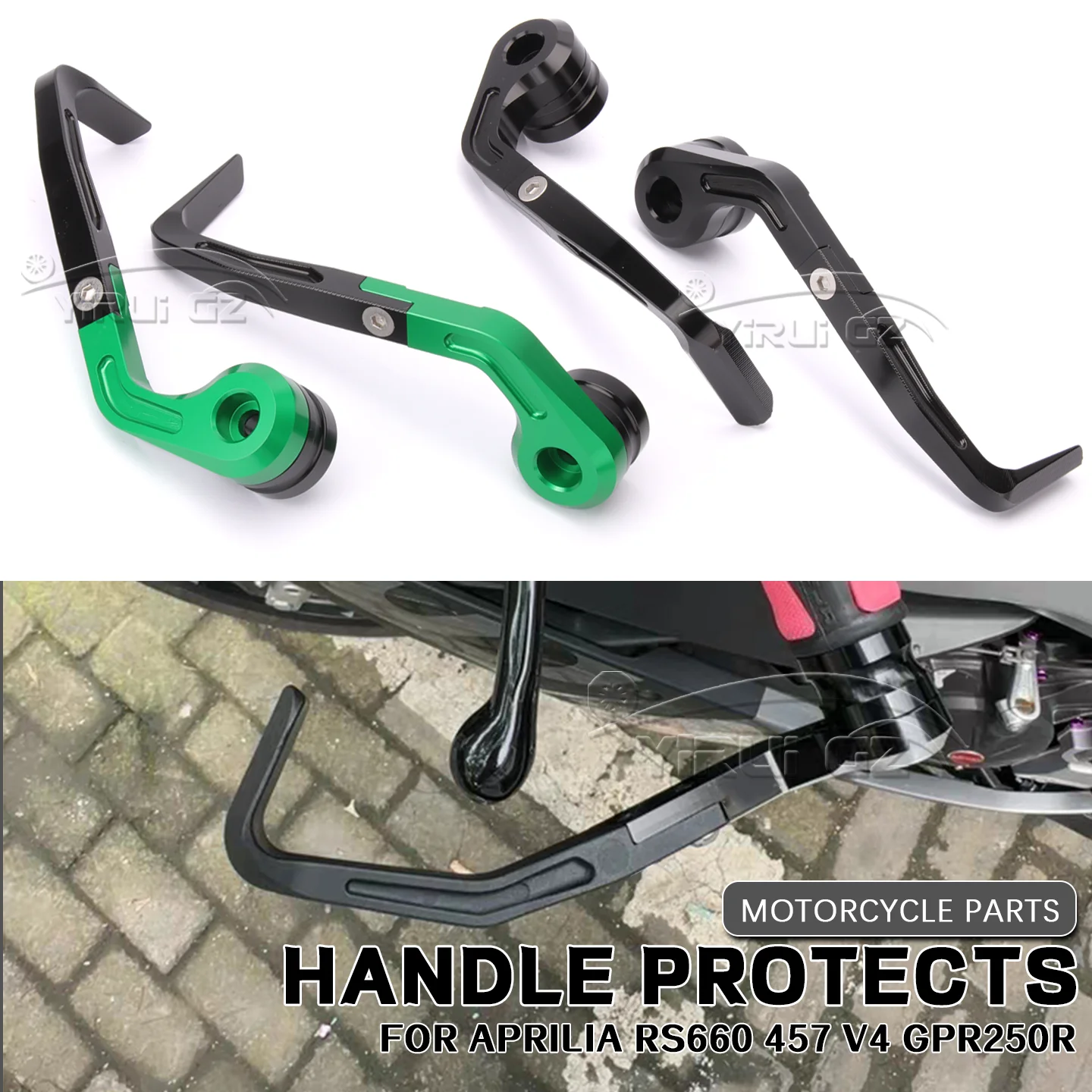 

Для aprilia RS 660 457 V4 gpr250r Защита тормозного рычага с ЧПУ, алюминиевая универсальная защита руля 7/8 дюйма, универсальная gpr250r RS 660