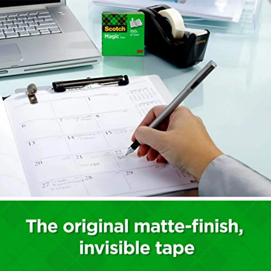 Magic Tape 1 Roll Great for Gift Wrapping Numerous Applications Invisible Engineered for Repairing 1/2 x 450 Inches Dispensered