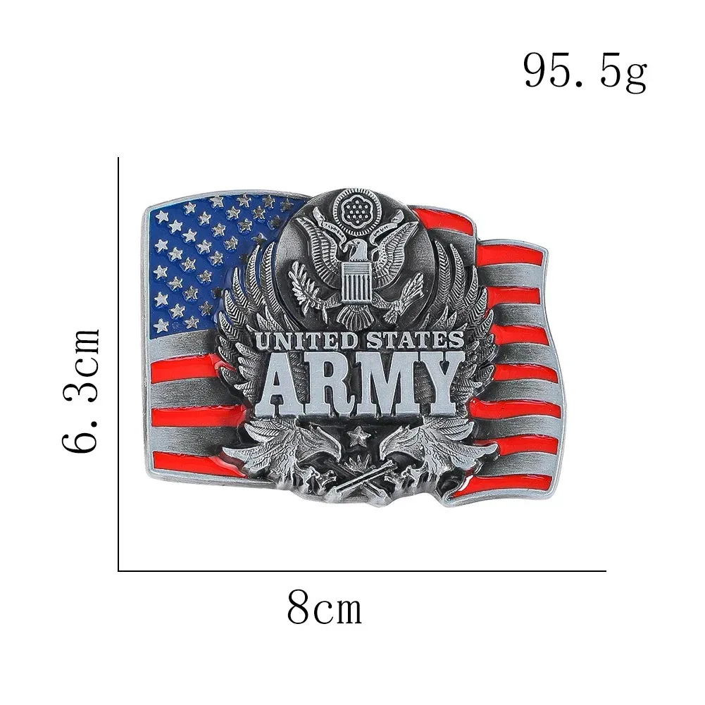 Metal Eagle Pattern Belt Buckle Creativity National Flag Design English Letters Jeans Popular Versatile Decorative Accessories