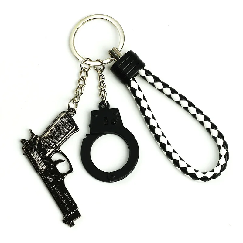 Stress Relief Toy Small Gift Metal Bag Pendant Zinc Alloy Mini Simulation Bottle Opener Handcuffs Key Chain