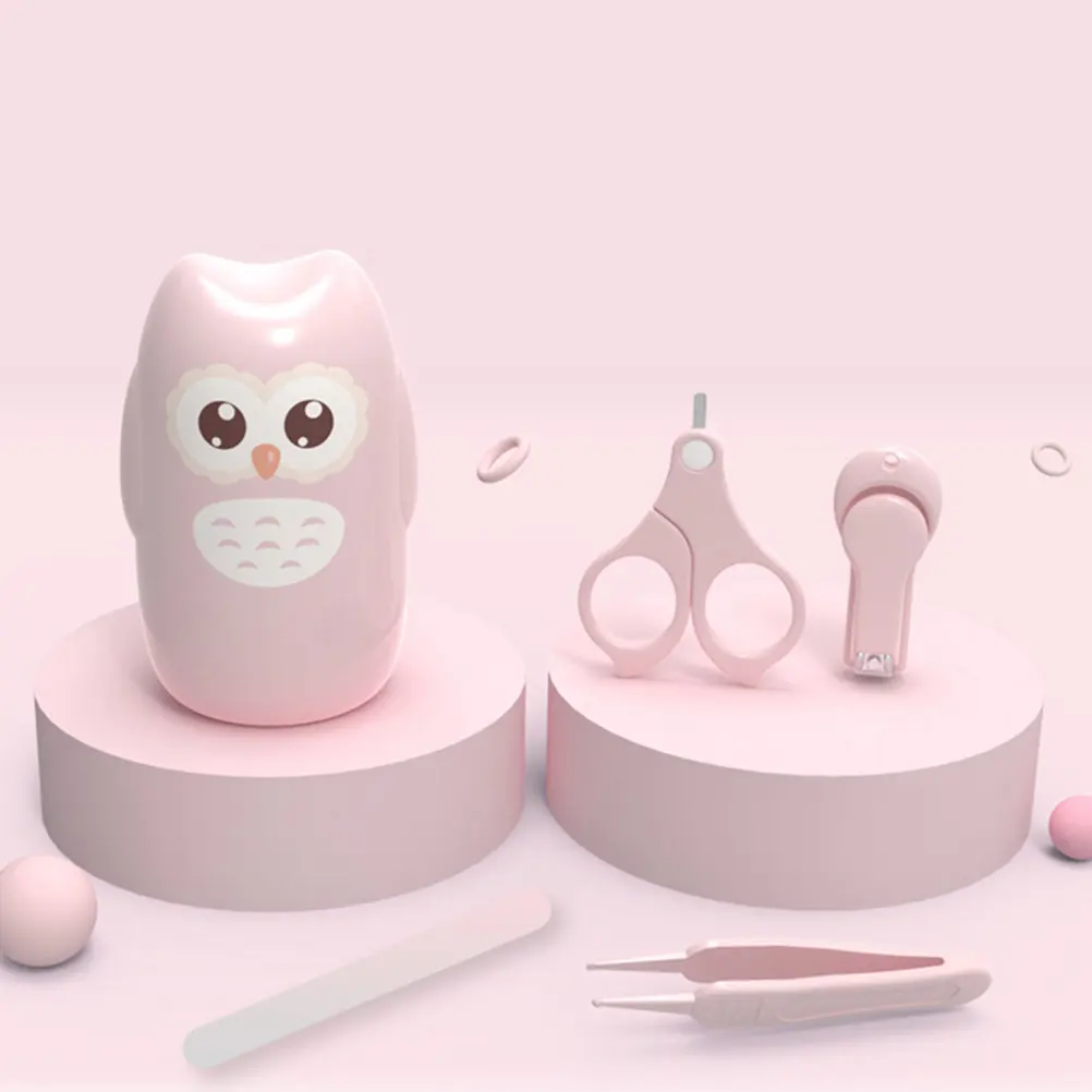 1Set Baby Nail Care Kit Infant Grooming Set Lightweight Portable Comfortable Handle High Quality Stainless Steel Nail Clippers