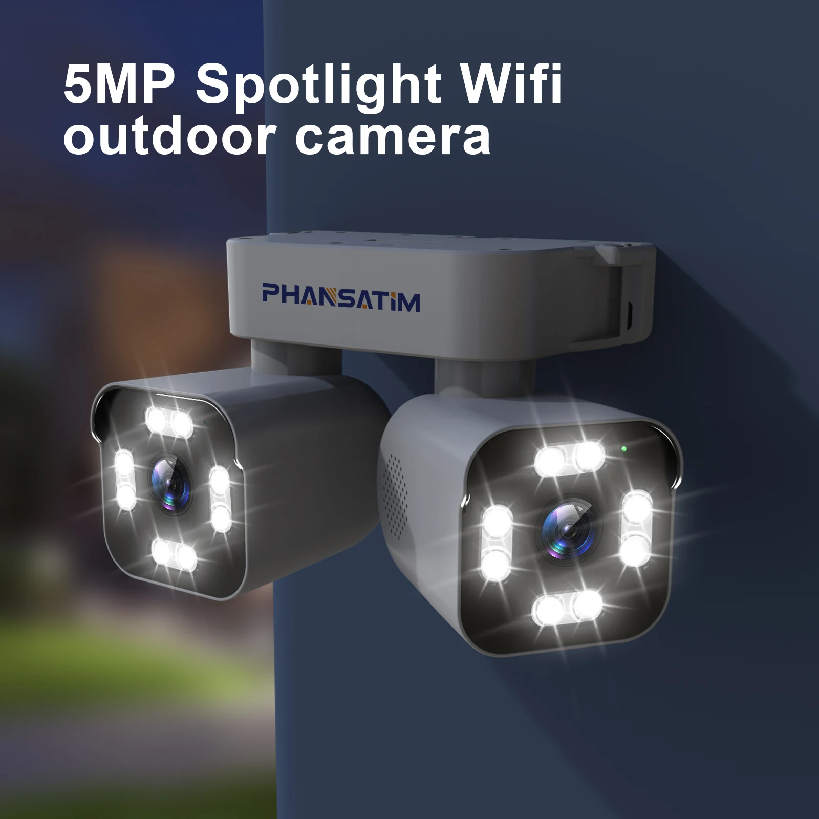 Dual Lens PTZ Security Camera with Motion Detection Two-Way Audio Color Night Vision for Home Security（Not Support 5G WIFI）