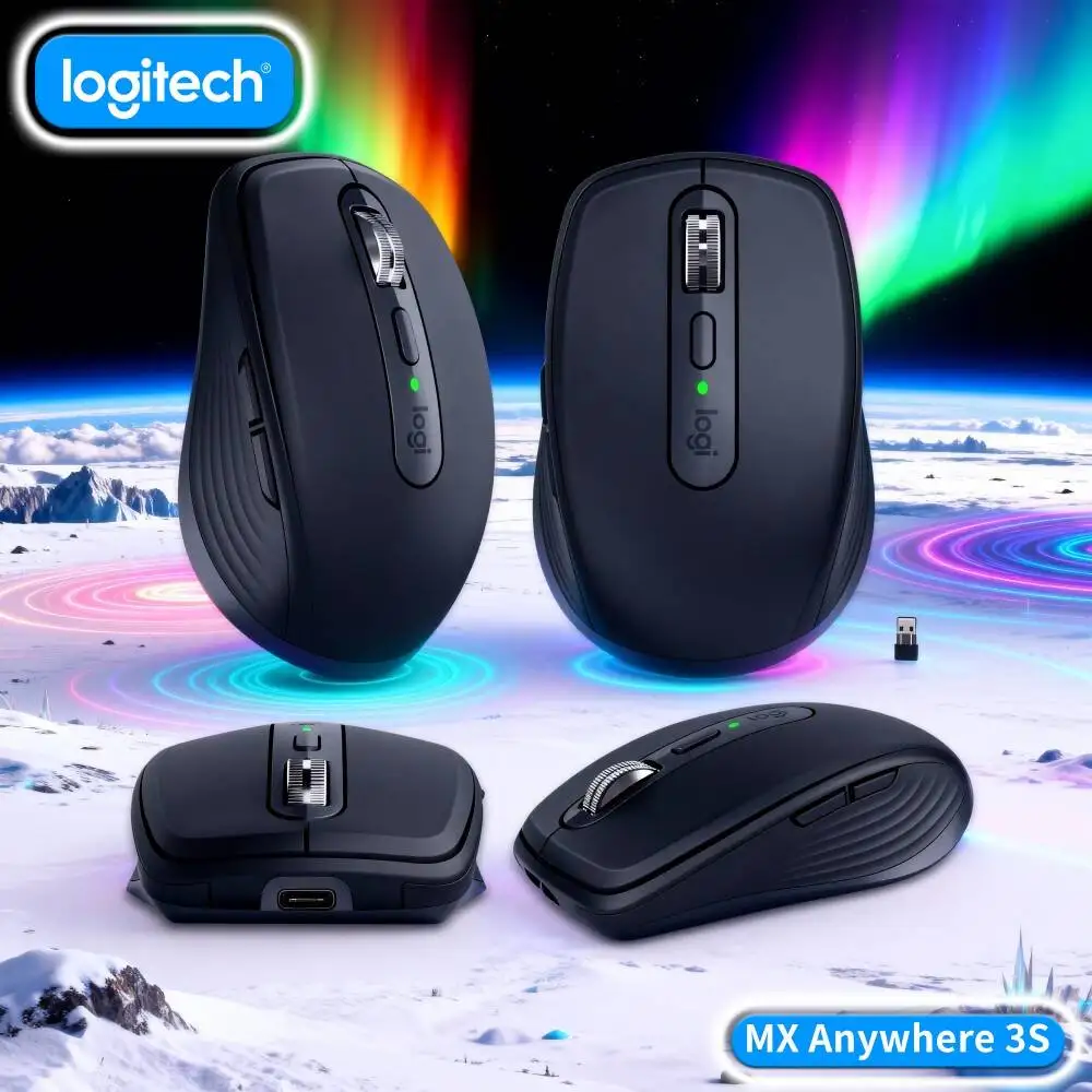 High-Performance MX Anywhere 3S - 8000 DPI Darkfield, Hyper-Scroll, Silent Click, Great for Jewelry Warehouse & Stock Work