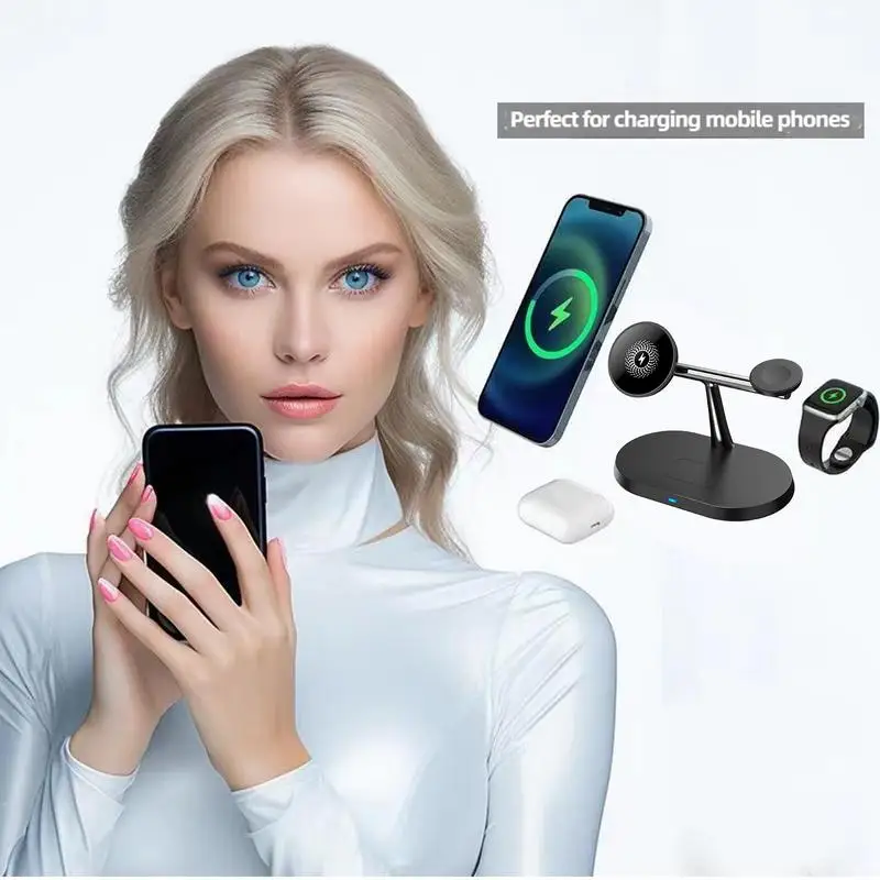 Magnet Wireless Charging Station Wireless Charger Fast Charging Multi-Functional Charging Station Charger Dock