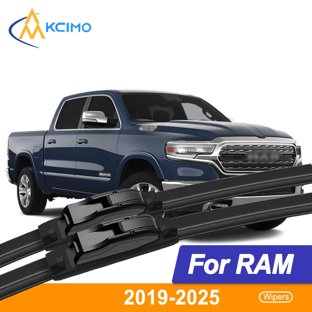 

Durable 2-Pack Solution Wiper Blades for RAM 1500 DT 2019-2025 All-Season Clarity Reduced Noise Enhanced Driver Visibility