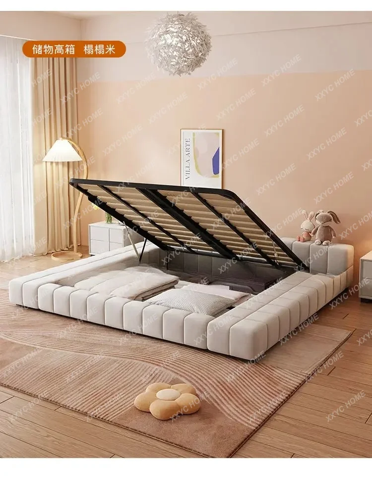 Tatami floor-to-ceiling bed 2m x 2m premium luxury master bedroom box high box storage bed