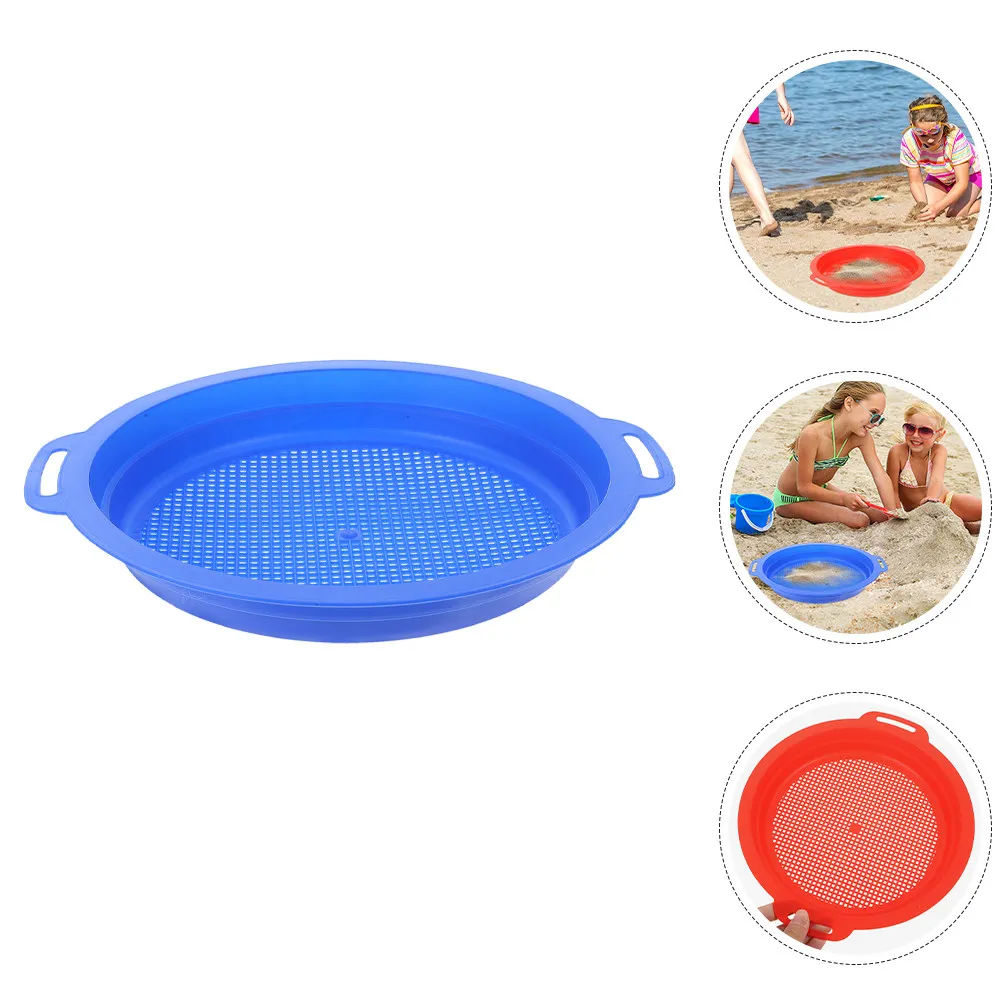 

2Pcs Sand Sieve Beach Mesh Fine Filter Lightweight Portable Kids Handheld Sand Sifter for Beach Pool Garden Summer Play