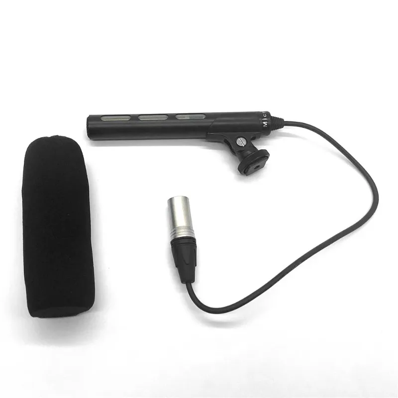 ECM-XM1 Compatible Camera Shotgun Microphone Professional Condenser Directional Video Interview Microphone with Accessories