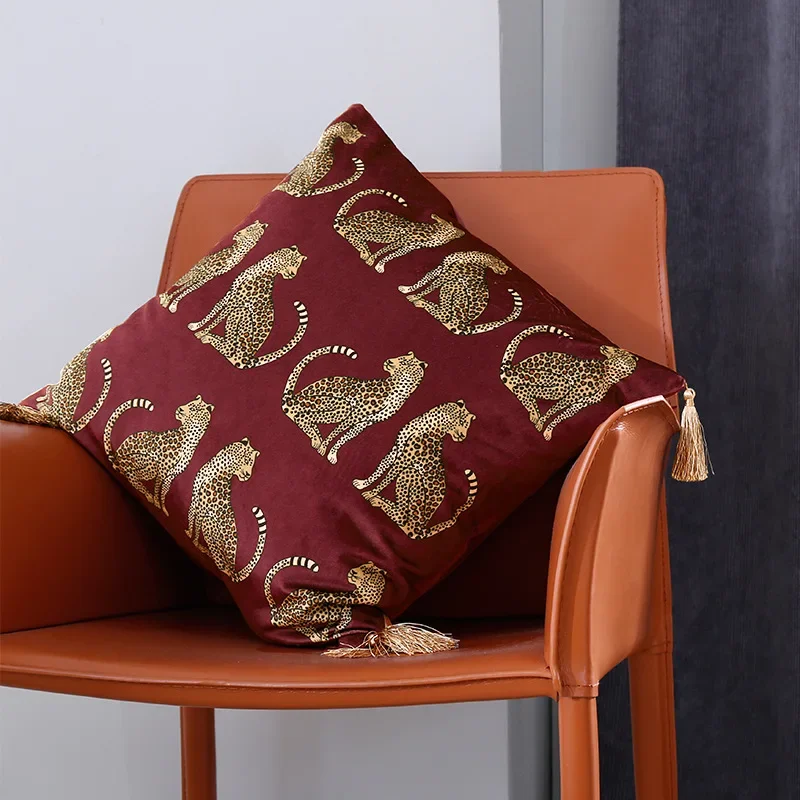 45x45/30x50cm Tassel Pillow Covers Decorative Luxury Leopard Animal Cushion Cover Nordic Sofa Throw Pillowcase Home Decor