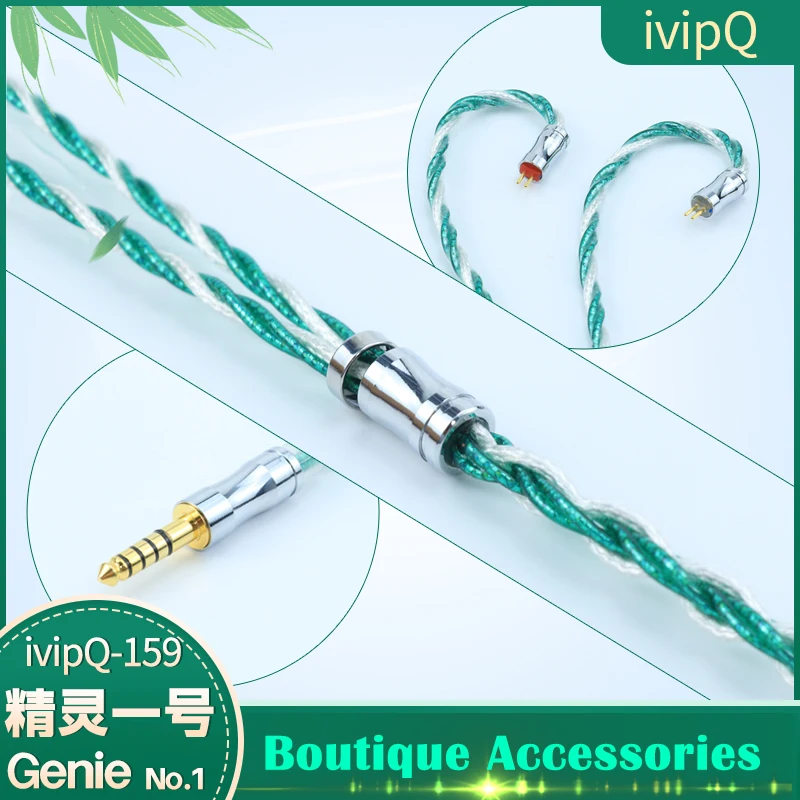 Ivipq Anti-Interferentie Afgeschermde Gebalanceerde Draad 2.5/3.5/4.4Mm Mmcx/2pin 0.78/Ie900/Ie80/80S In-Ea Oortelefoon Kabel Voor Tanzu Se535