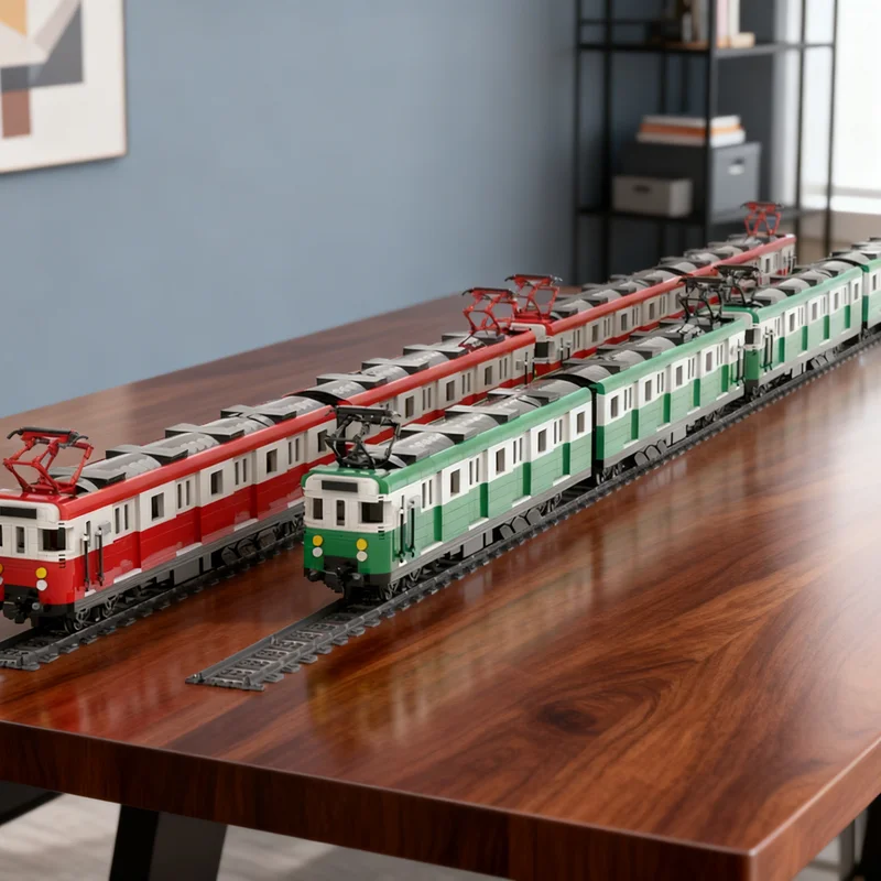 

8585 деталей MOC Серия 100 200 M1 M2 Поезд на радиоуправлении, конструктор, креативный подарок, коллекционный декор, премиум-класс для детей и взрослых, настольное украшение