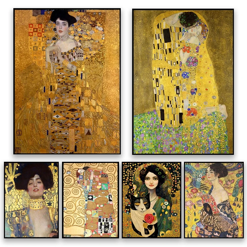 Gustav Klimt Gold The Kiss Diamond Painting Kit completo DIY Full Diamond Mosaic ricamo Crystal Picture set Home Decor Arts