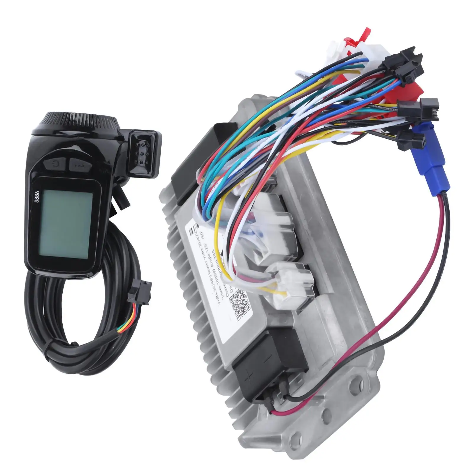 36V 48V 500W 1000W Electric Tricycle Motorcycle Sine Wave Controller + LCD Display & Half Twist Throttle