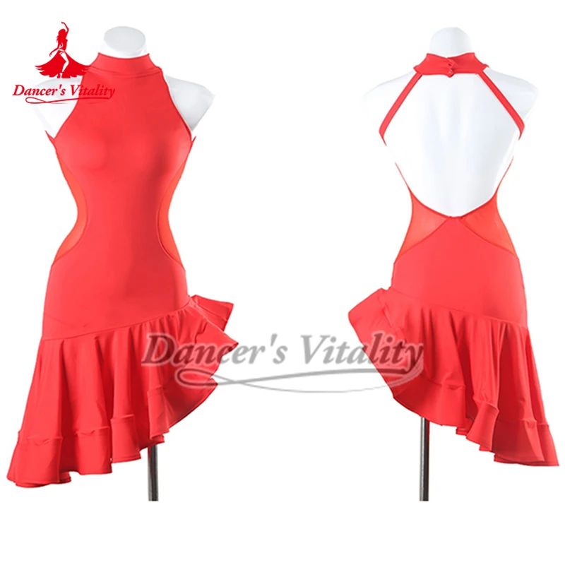 Robes de classe d'entraînement de danse latine pour femmes, enfants et adolescentes, tenue d'examen d'art, Chacha Samba Jive, personnalisée