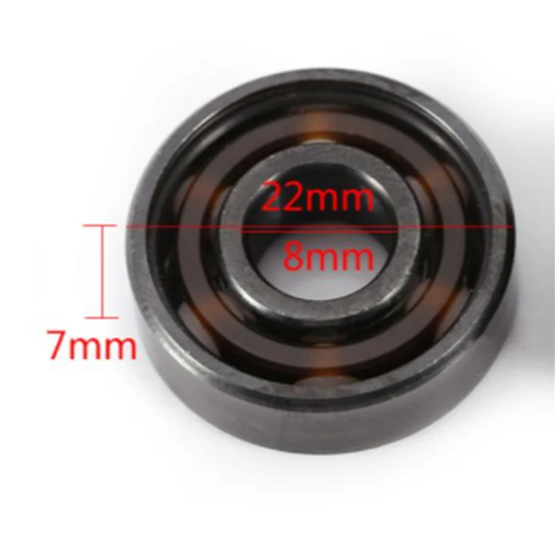 64 ชิ้น 608 แบริ่ง 8X22x7 มิลลิเมตร ABEC-11 Hybrid 6 สีขาว Zro2 ลูกสเก็ตบอร์ดแบริ่งสเก็ตอินไลน์ Roller