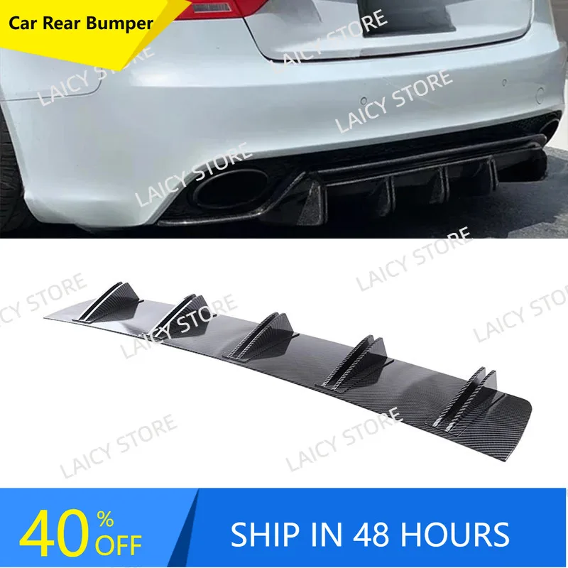 

Задний диффузор LAICY для Audi A3 A4 S3 S4 S5 B8, сплиттер-накладка на бампер «Акульи плавники», черный, для заднего бампера