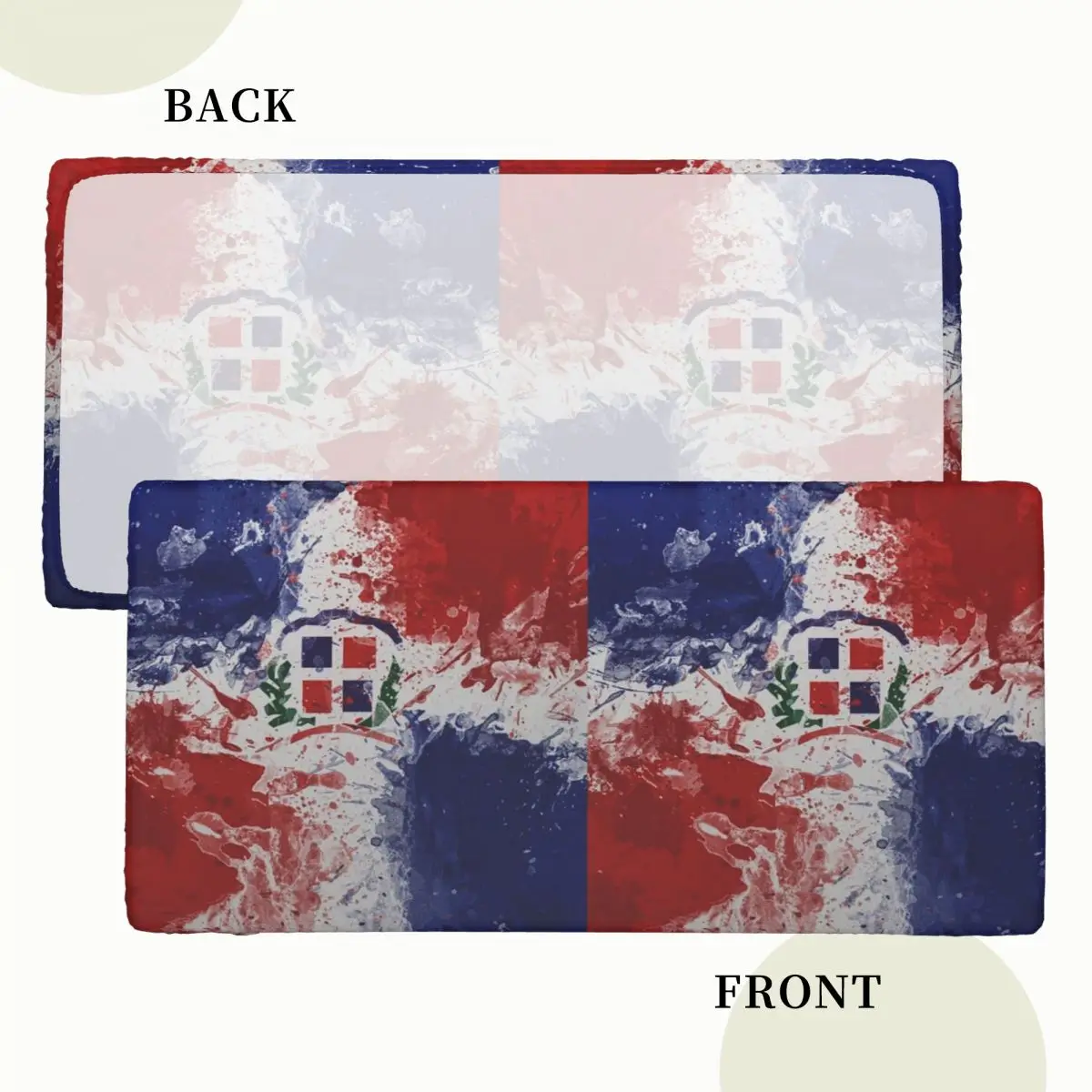 Dominican Republic Flag Custom Rectangular Tablecloth Waterproof Table Cover for Dining Events Table Cloth