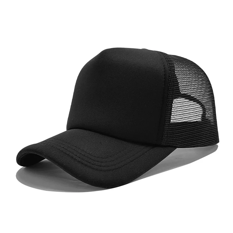 Angepasst Gedruckt Logo Schwamm Mesh Cap Einfarbig Baseball Hut Sonnenschirm Und Sonnenschutz Reise Caps Lkw Kappe Entenschnabel Hüte