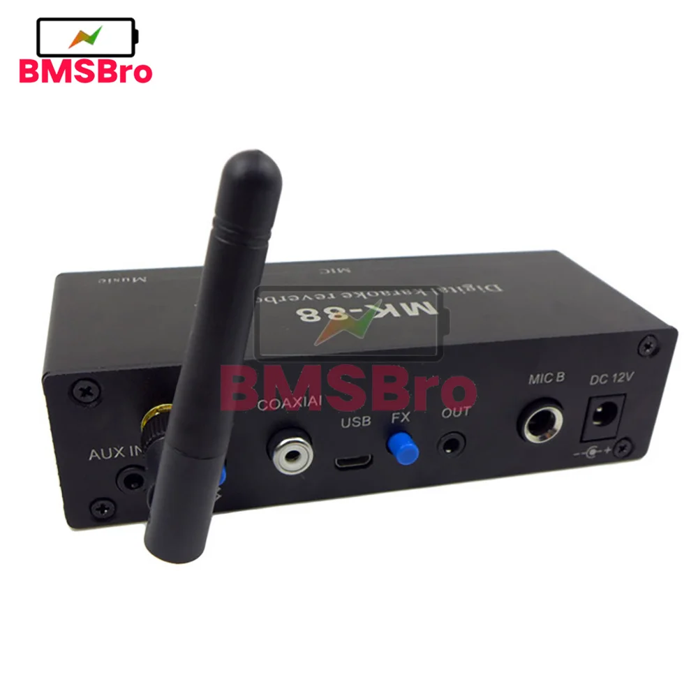 MK-88 Digital Karaoke Microphone Reverberator Reverb Preamplifier Bluetooth Coaxial Decoder AUX USB DC 12V for TV Home Theater